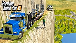 EXTREME MOUNTAIN TRUCKING CONTRACT! (3,000 FT DROP OFF CLIFF!) | FARMING SIMULATOR 2019 screenshot 4