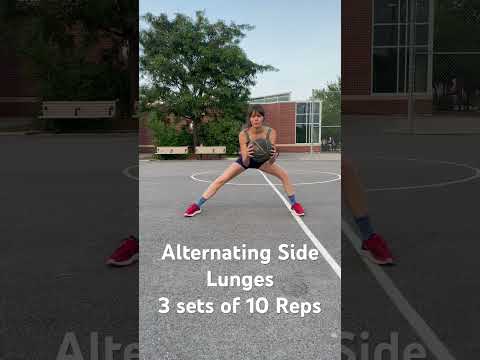 Alternating Side Lunges - 3 Sets of 10 Reps
