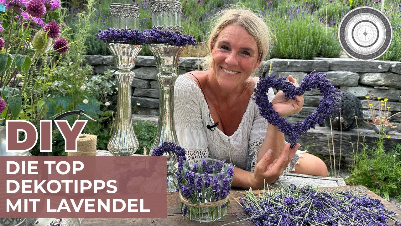 DIY - 4 SOMMERDEKOTIPPS mit LAVENDEL - LAVENDELSIRUP easy selber machen, so blüht Lavendel ein 2.Mal