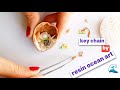 "DIY Resin Ocean Walnut Shell Key Holder 🌊🔑"