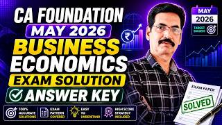 CA Foundation May 2026 Business Economics Exam Solution | Answer Key