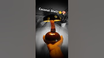CREATE Your Own 🥥Coconut Shell NIGHT💡LAMP Easily!🤔#shortsfeed #diy #shorts #music #art