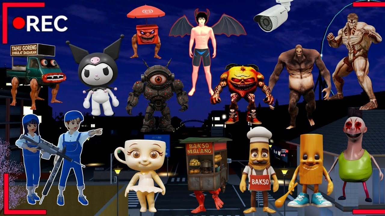 POLICE YUTA MIO PANIK 😱😱 CCTV MEREKAM PASUKAN ANOMALI SERANG KOTA SAKURA | Sakura School Simulator