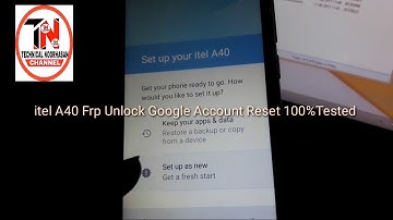 How To Fix itel A40 Frp Unlock Google Account Reset Spd Cpu 100%Tested