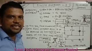 Facing operation Program  | Siemens Control how to make facing program with G00 G01 code | #cnc#vmc