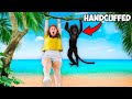 Handcuffed To A REAL Monkey For 24 Hours!🐒
