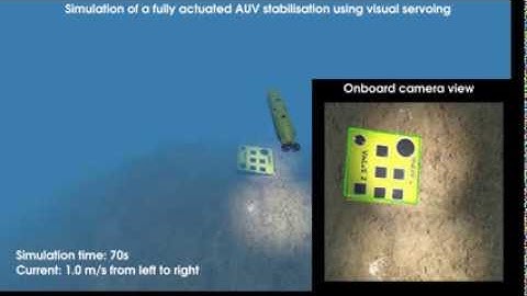 AUV homing and stabilisation over a visual target
