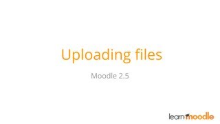 Uploading files to Moodle