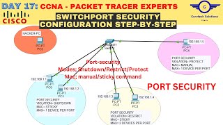 CCNA DAY 17: Configuring Port Security on Cisco Switch, Switchport Security Configuration