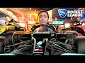 alanzoka jogando Rocket League com os carros da F1