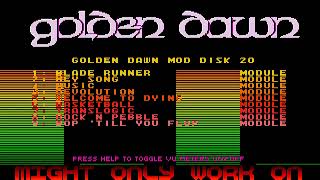 ATARI ST MUSIC MODULES COMPILATION MENU INTRO GOLDEN DAWN MODS No 20