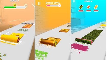 Sushi Roll 3D - All Levels Gameplay (Level 1-5) Android,ios
