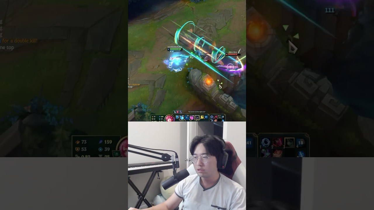 He COULDN’T Land a SINGLE Q 😭 #leagueoflegends #ahri #legitkorea