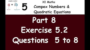 Kerala State 11th math - Complex numbers and quadratic equations Part 8 - Exercise 5.2 - Q