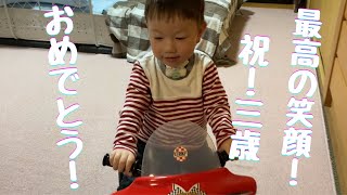 【電動ポリスバイク】祝！3歳、サプライズプレゼント！