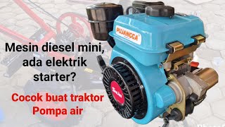 Mesin solar paling ringkas, irit, dan elektrik starter. Cocok buat alkon dan traktor mini