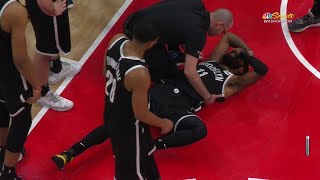 Kyrie Irving scary knee injury vs Wizards | NBA GameTime