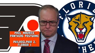 Paul Maurice, Panthers Postgame: Philadelphia Flyers 2, Florida 1