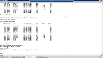 How to Work with Materialized View and Inline View