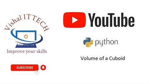 #2 Python program to calculate Volume of a Cuboid || Python
