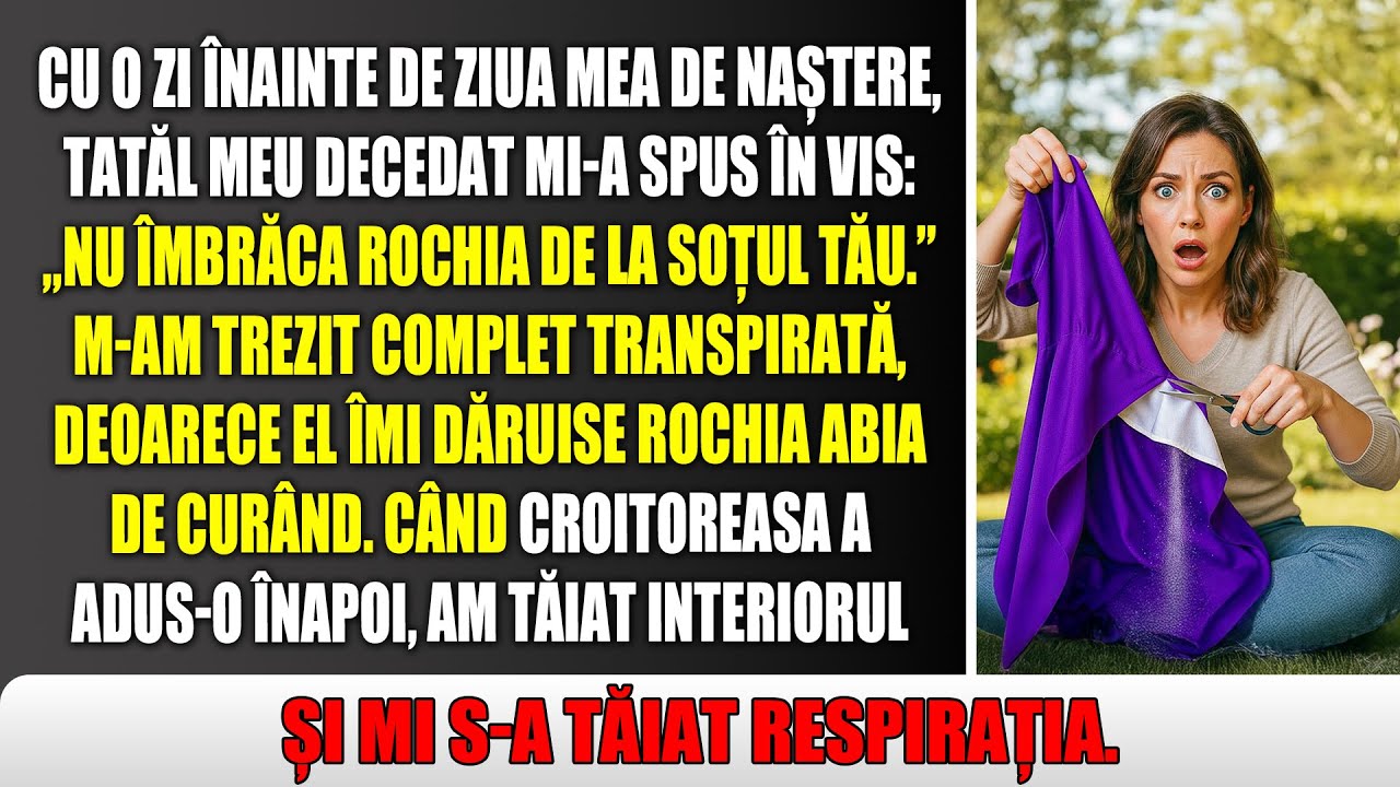 Tatăl meu decedat mi-a spus: „Nu îmbrăca rochia cadou a soțului tău.” Când m-am trezit…