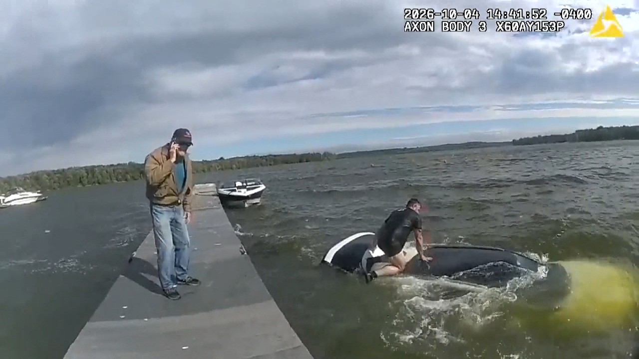 Trooper Jumps Into Water To Save Man From Sinking Vehicle