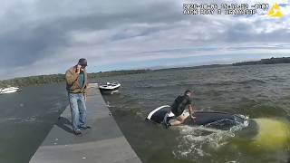 Trooper Jumps Into Water To Save Man From Sinking Vehicle