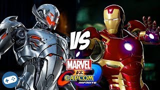 Ultron VS Iron Man Marvel vs Capcom Infinite Gameplay