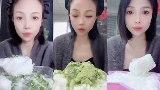 ( HER SOLO ) ASMR ICE EATING / CRUSHED ICE / SOFT ICE / 