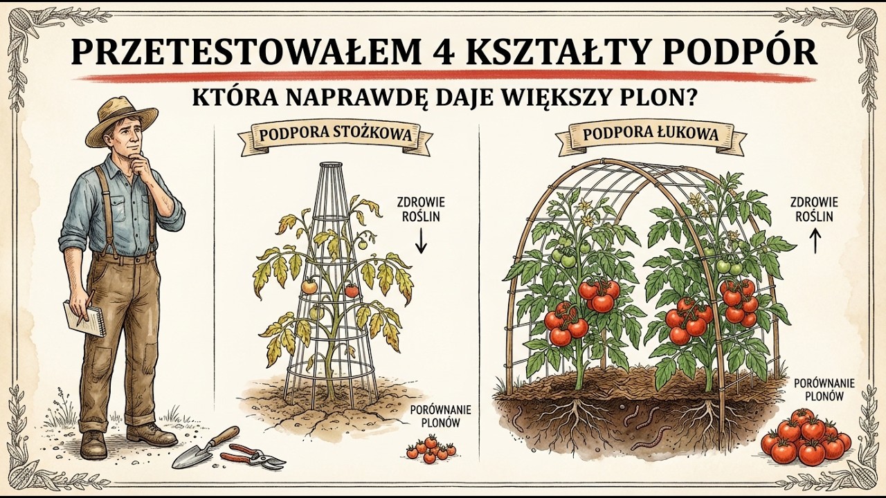 Przetestowałem 4 kształty kratownic — który naprawdę daje większe plony?