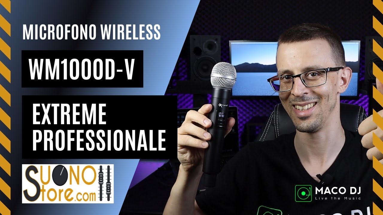 Unboxing e Test Audio Microfono Wireless Extreme WM1000 DV VHL