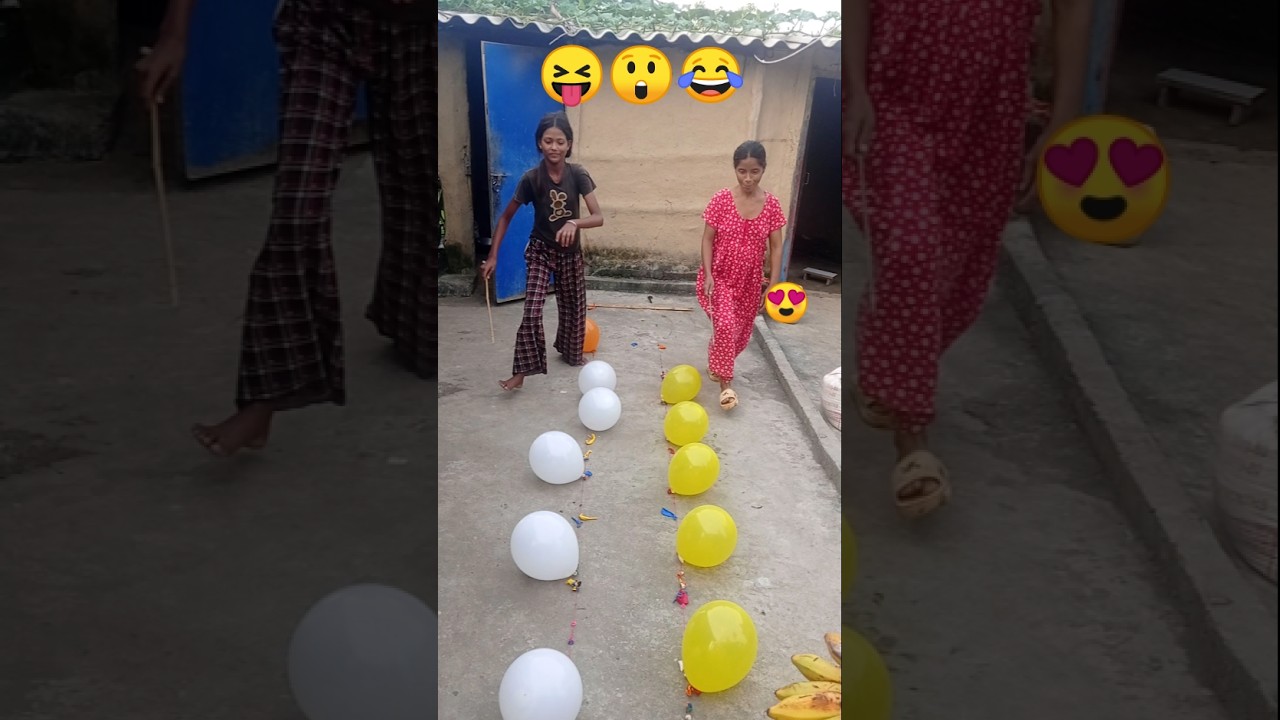 White and yellow balloon pop 🔥