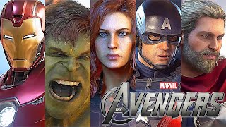 Все 50 костюмов и образов персонажей БЕТА версии игры Мстители 2020 (Marvel's Avengers)