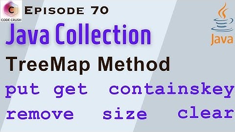 TreeMap Methods In Java | get | put | remove | clear | size | containsKey | firstKey | lastKey