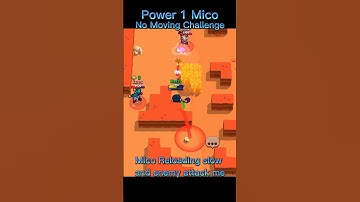 Power 1 Mico No Moving Challenge 😈 #brawlstars #challenge #shorts
