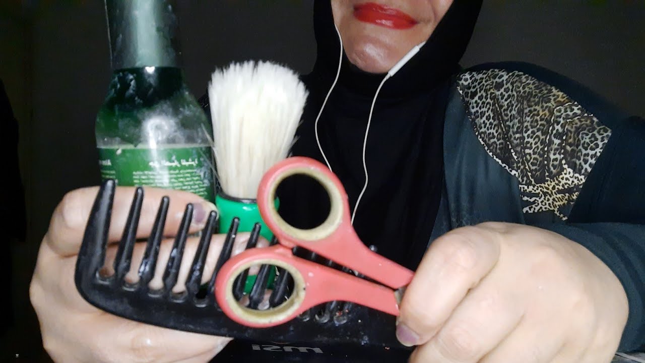 صالون الحلاقة الرجال يعتني بك ✂️💆‍♂️اي اس ام ار عربي للاسترخاء والنوم  ASMR  #asmr 
