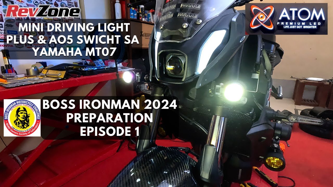 YAMAHA MT07 | DIY | ATOM AUX LIGHT | BOSS IRONMAN 2024 Preparation Part 1