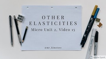 Video #15 Other Elasticities