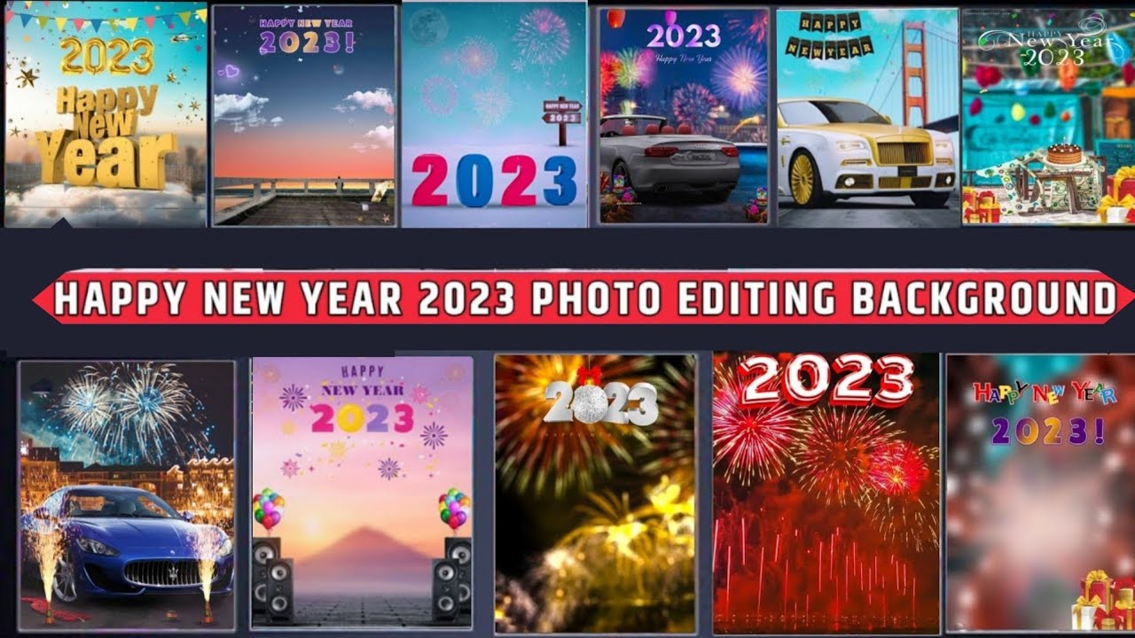 happy new year 2023 background photo | Best background for photo editing | new  year banner editing - YouTube