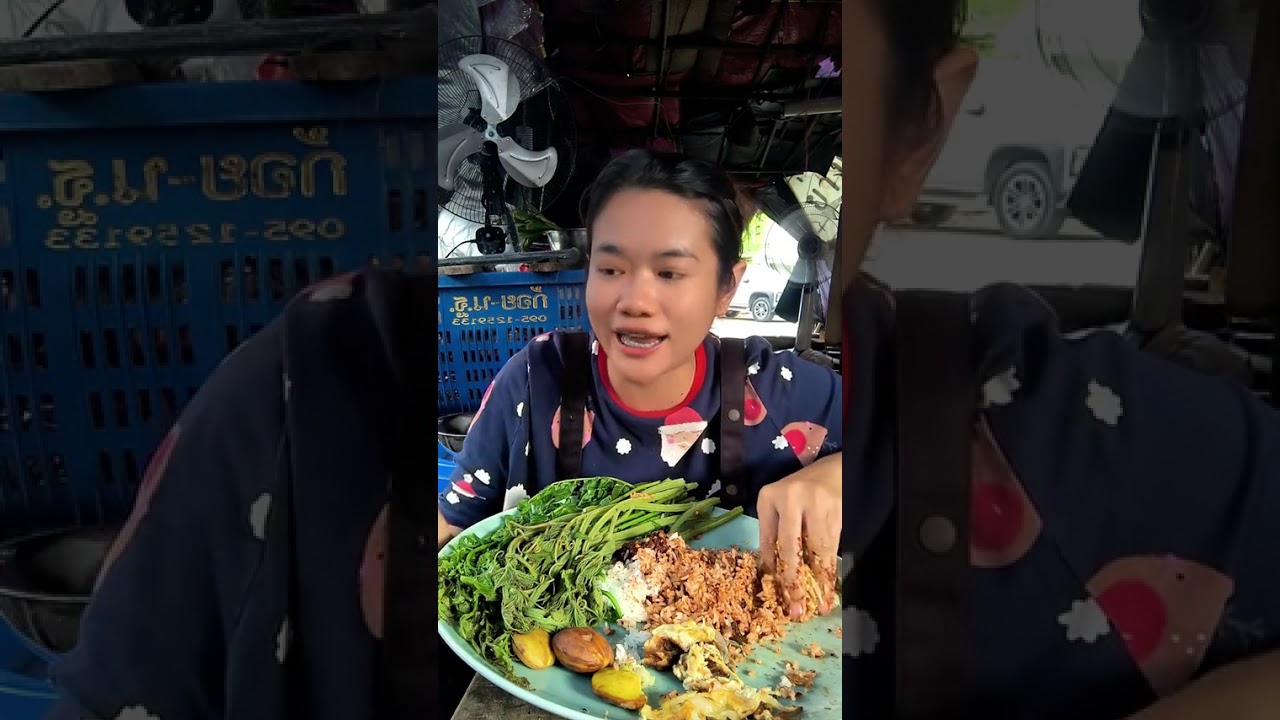 သဲလေးတို့ရေထမင်းစားနေတာစားချင်စရာကြက်ဥကြော်ငပိထောင်းစပ်စပ်လေးနဲ့စားကြပါအုံး