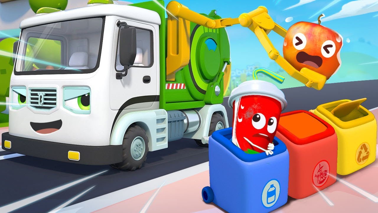 Garbage Truck, Fire Truck, Police Car Car Cartoon Cartoon for Kids