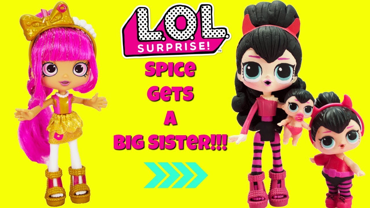 LOL SURPRISE Spice Gets A Big Sister DIY Shopkins Shoppie Doll Lippy