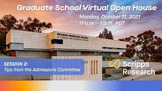 Graduate School Open House 2021 - Pt. 2: Tips from the Admissions Committee