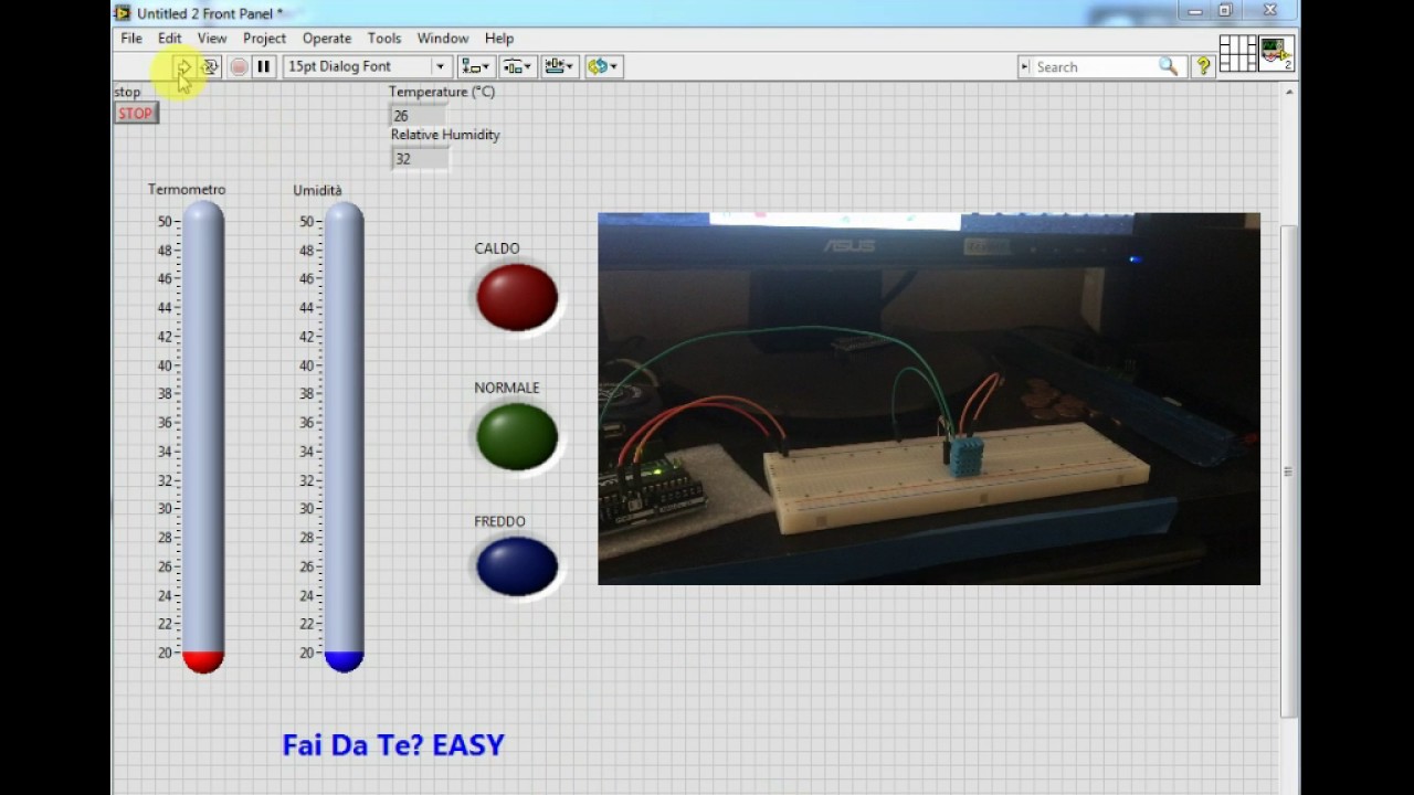 Temperatura e umidità dht11 LabVIEW, temperature and humidity arduino ...