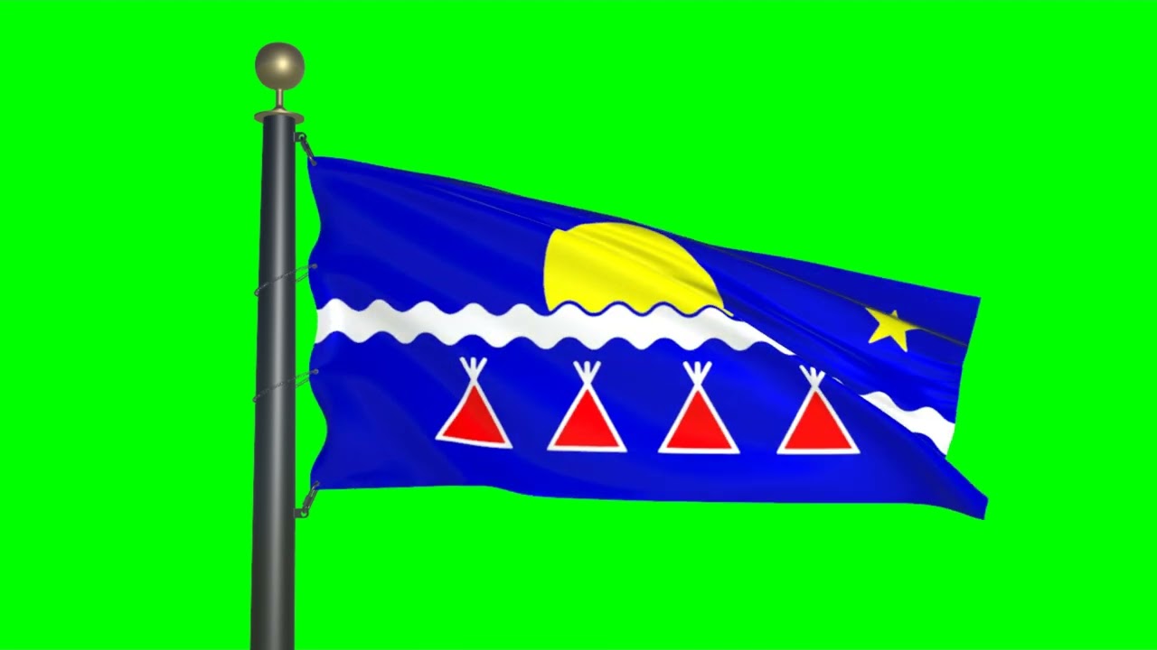 Flag of the Tlicho Nation (green screen)