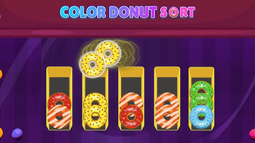ColorDonut Sort - Puzzle Game Android Gameplay