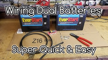 How to Wire Dual Camper Batteries🔋In Parallel