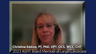 Asht 2023 Election Christine Eddow Board Member-At-Large Candidate