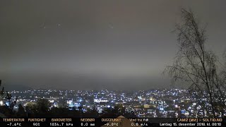 Timelapse Cam 2 - Natt til 15. desember 2018