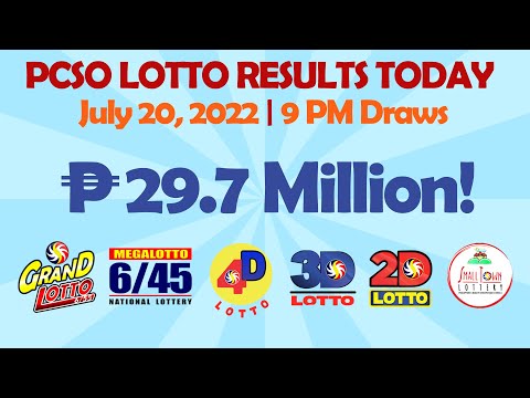 P29.7 Million 9PM PCSO Lotto Result July 20 2022 - 6/55, 6/45, 4D, 3D, 2D and STL